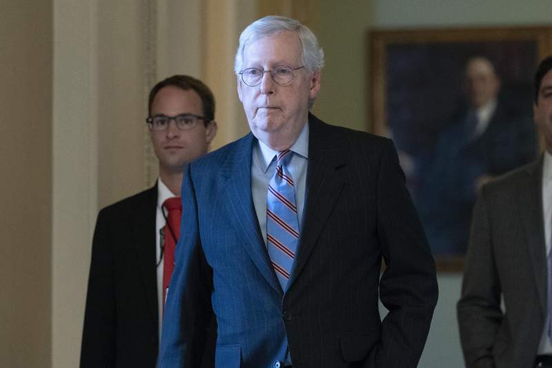 Dems hit McConnell, who says GOP won't back debt limit boost