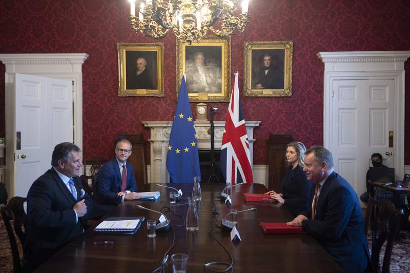 UK, EU seek to avert 'sausage war' in post-Brexit talks