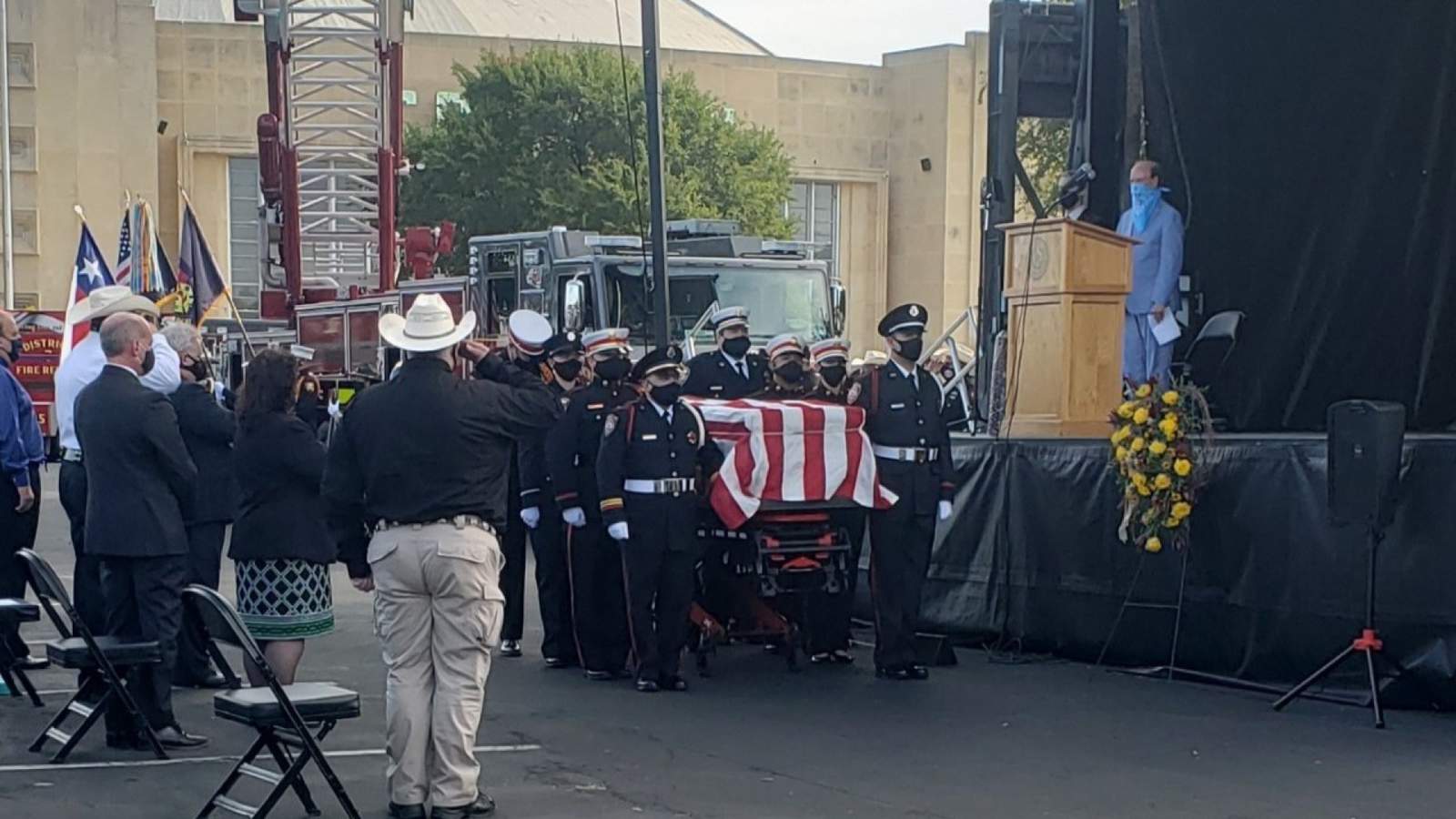 Mourners in cars say final goodbyes to Bexar County emergency management coordinator