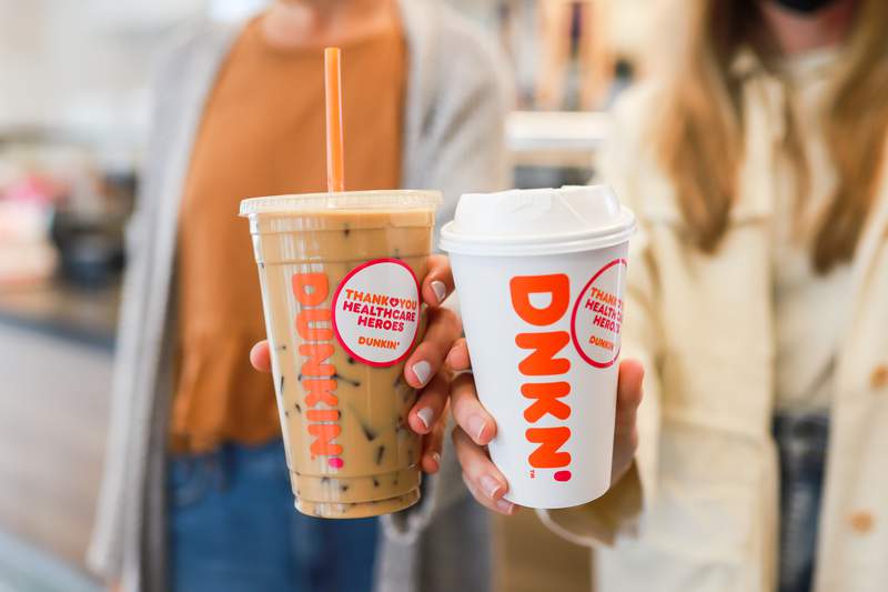 Healthcare workers can get a free hot or iced coffee at Dunkin’ Thursday