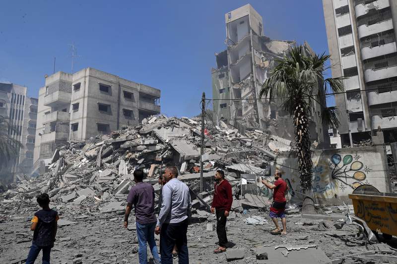 The Latest: Israeli jets stage heavy airstrikes in Gaza City