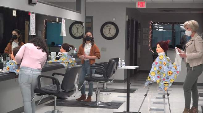 Edgewood ISD cosmetology students adapt to new learning environment amid COVID-19 pandemic