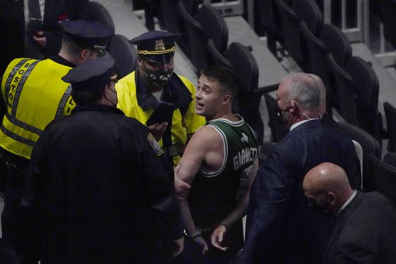 Nets rout Celtics, Boston fan hits Kyrie Irving with bottle