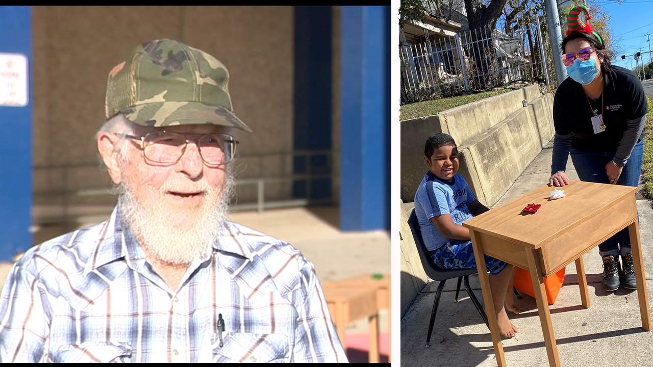 San Antonio man builds 50 desks, donates to elementary students