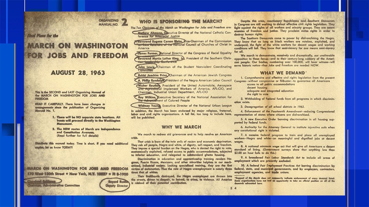 Pamphlet on Final Plans for the March on Washington for Jobs and Freedom, August 28, 1963