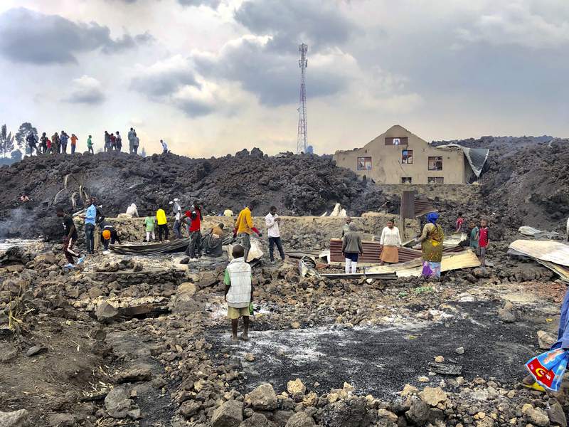 Volcanic eruption, ensuing chaos kill at least 15 in Congo