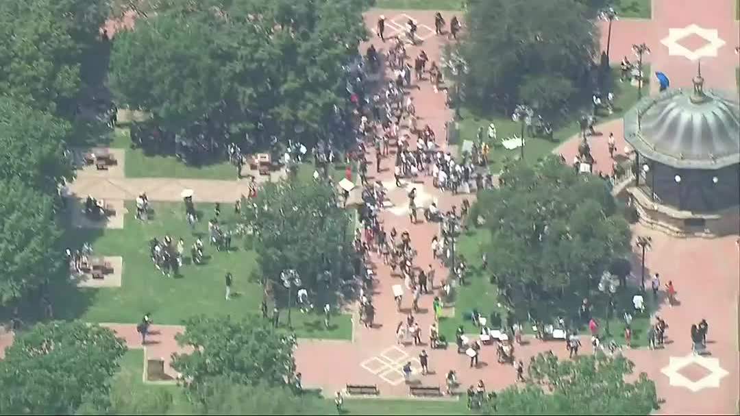 WATCH: Aerial view of San Antonio protests
