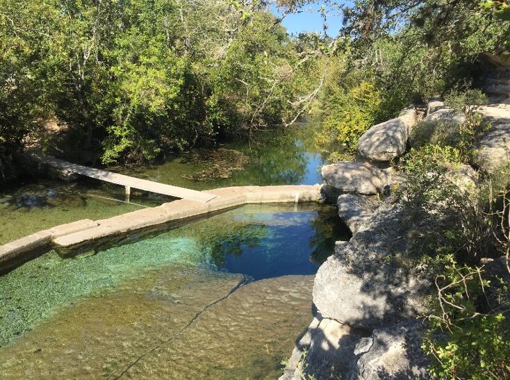 Jacob’s Well in October 2019, at a normal water level,