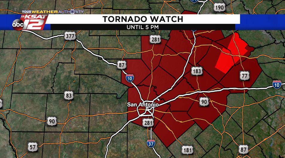 Tornado watch no longer in effect for San Antonio-area