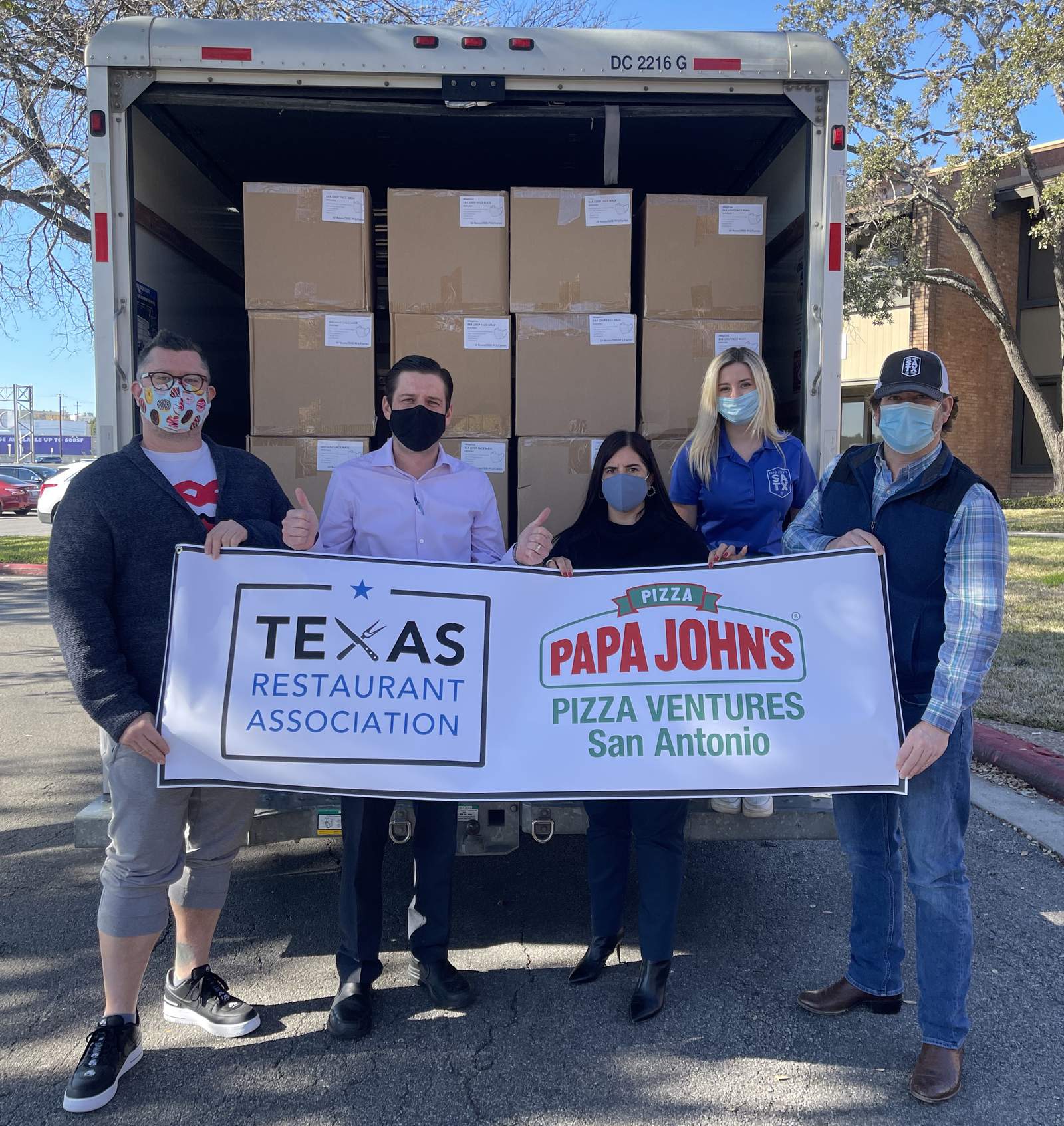 Papa John’s donates 100,000 face masks to SA chapter of Texas Restaurant Association