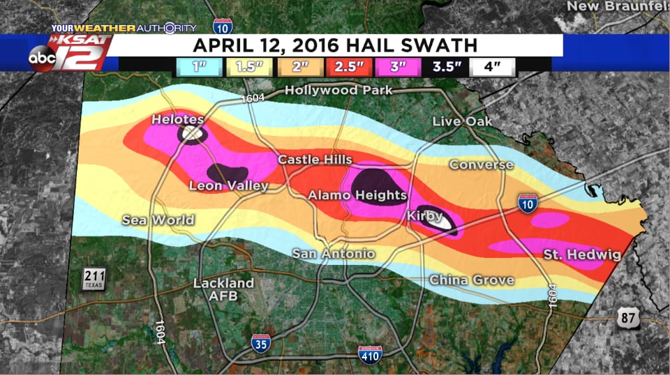 April 12, 2016 Hail Swath