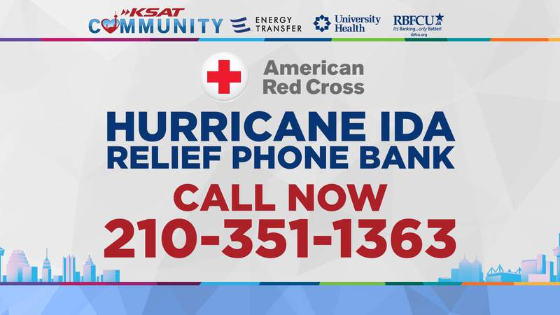 KSAT to hold phone bank Friday with Red Cross to support Hurricane Ida relief efforts