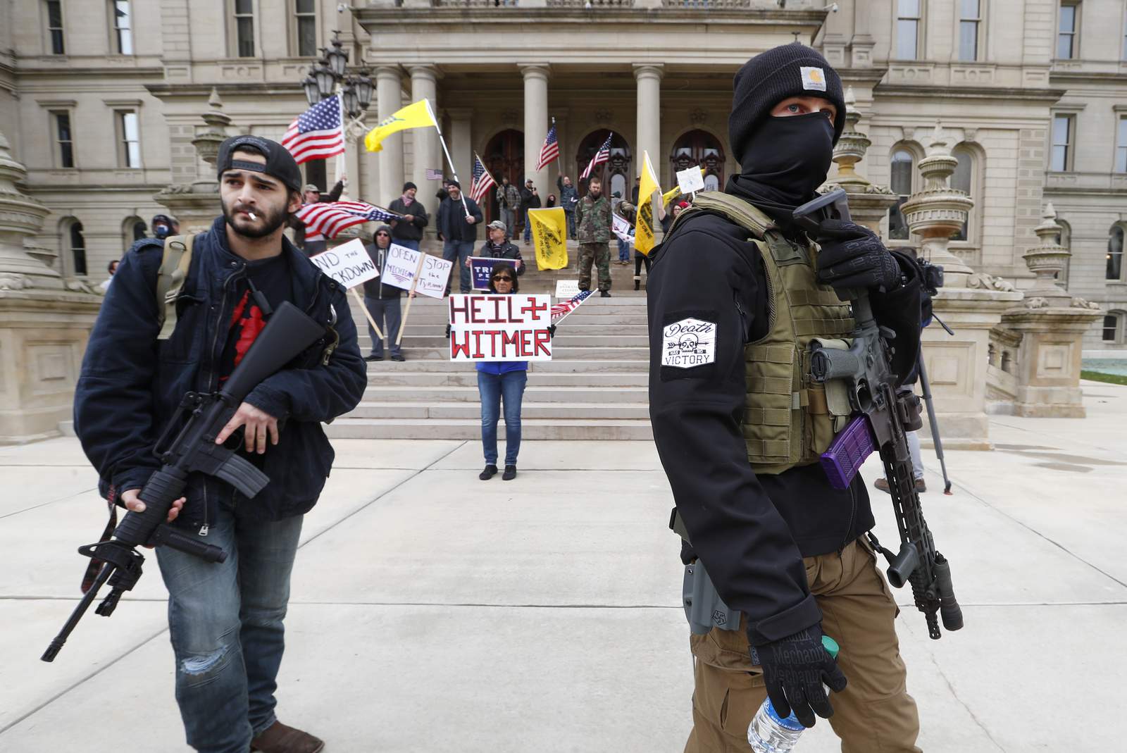 Armed statehouse protests set tone for US Capitol insurgents