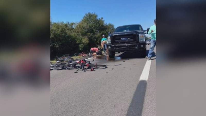 Driver, 16, blowing black smoke runs over 6 cyclists training for Ironman triathlon on Texas highway, reports say