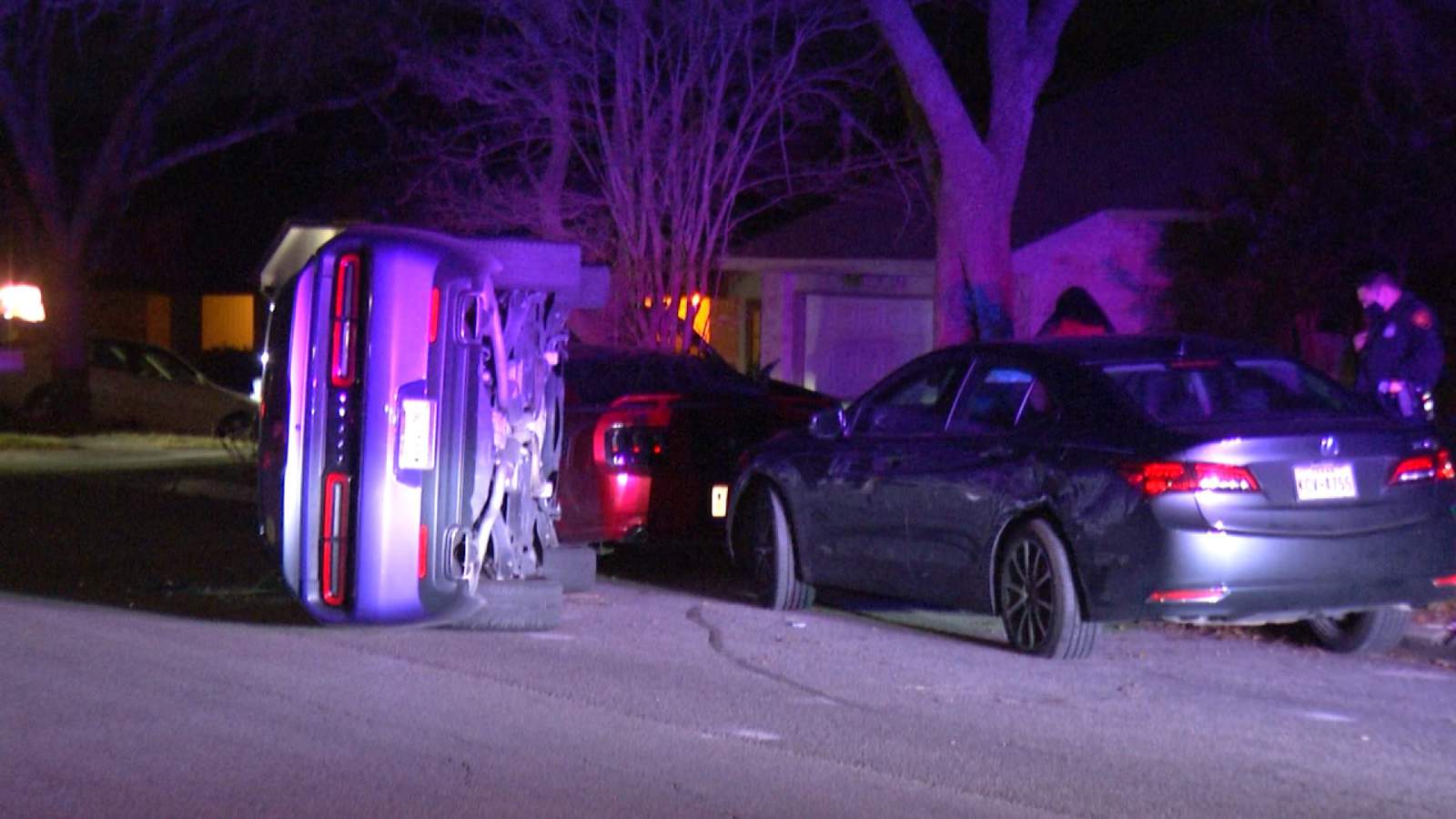 Woman detained on suspicion of DWI after rollover crash on Northwest Side, police say