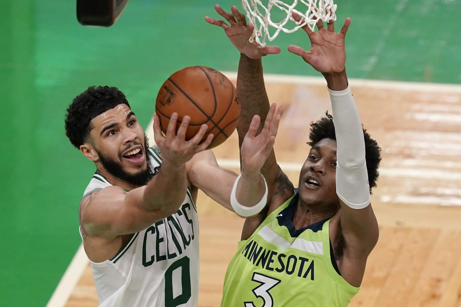 Tatum's career-high 53 help Celtics top T-Wolves 145-136