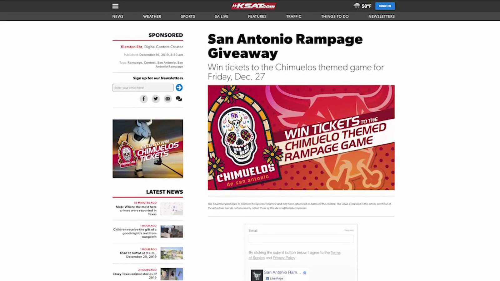 San Antonio Rampage Giveaway | KSAT12