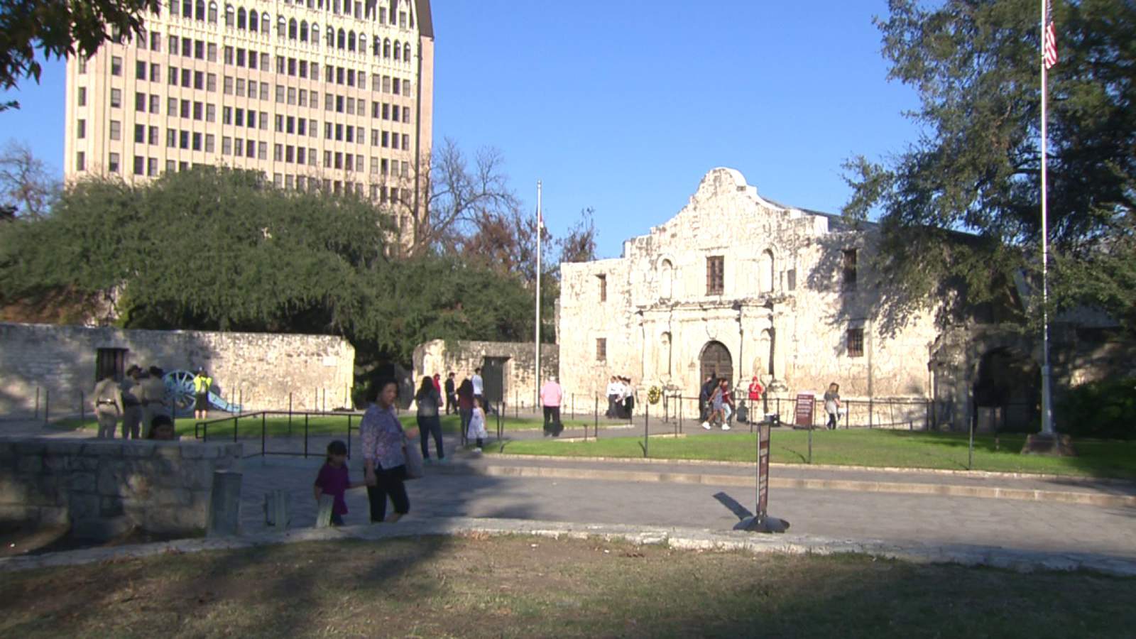 What happens now that remains of three bodies have been found at the Alamo?