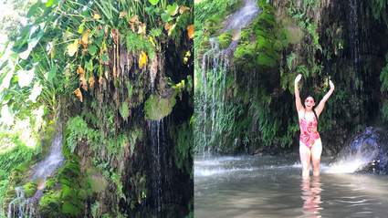 Relax Under Texas Waterfall Swim In Natural Pools At Krause Springs With words like, check this out, mom. natural pools at krause springs