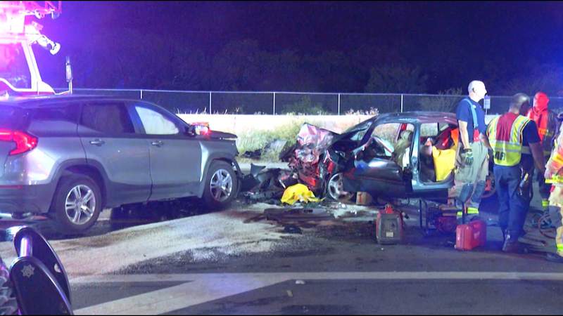 SAPD: Wrong-way vehicle crash on Wurzbach Parkway sends pair to hospital