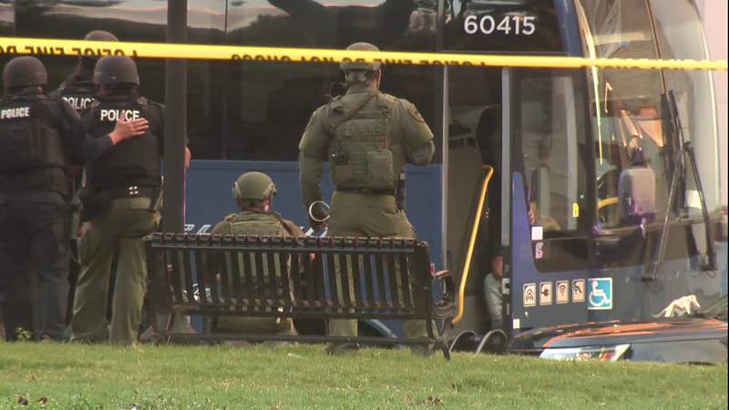 Man surrenders in hours-long downtown standoff after stabbing woman on bus, San Antonio police say