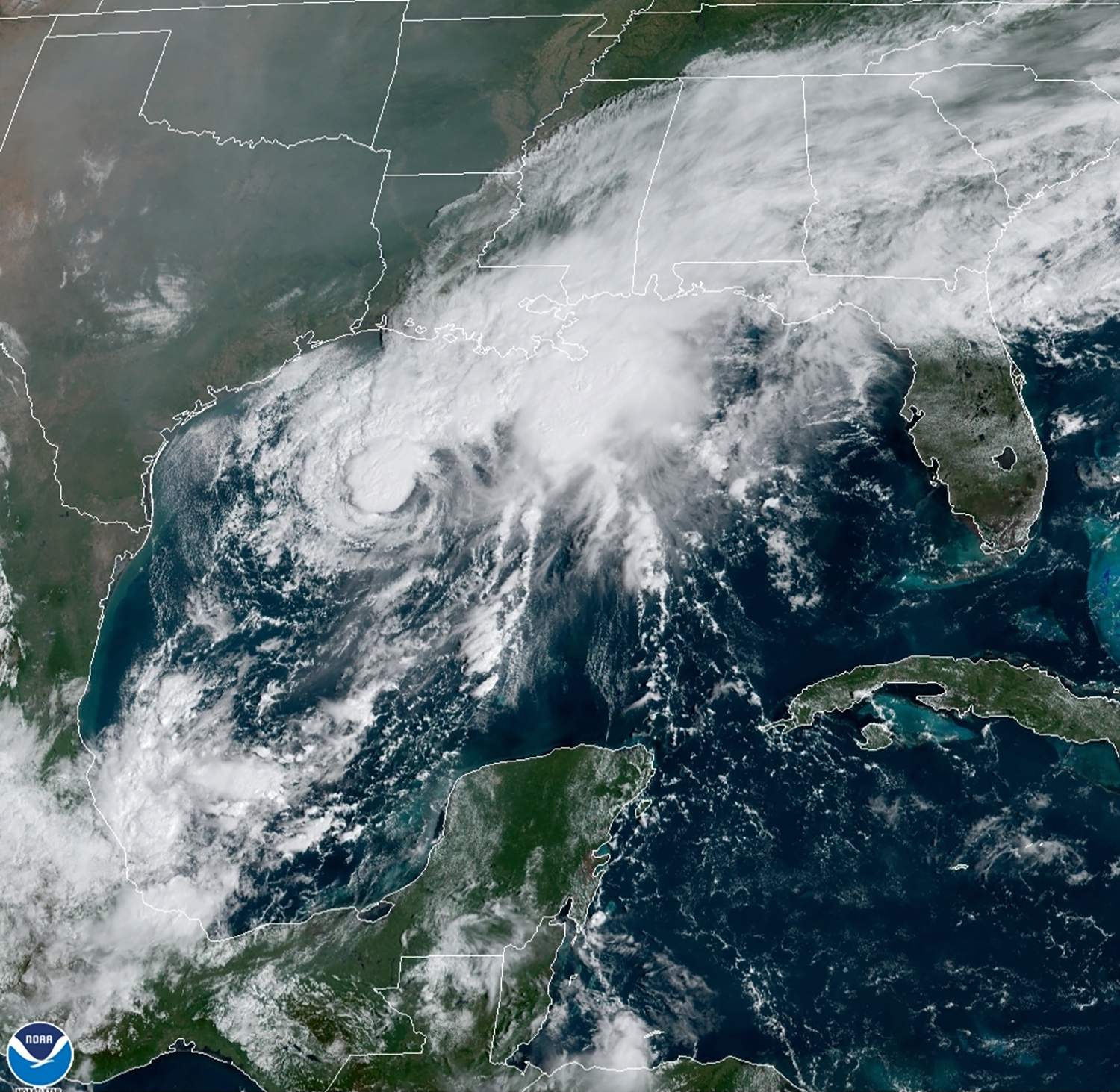 Tropical Storm Beta churns slowly toward Texas and Louisiana