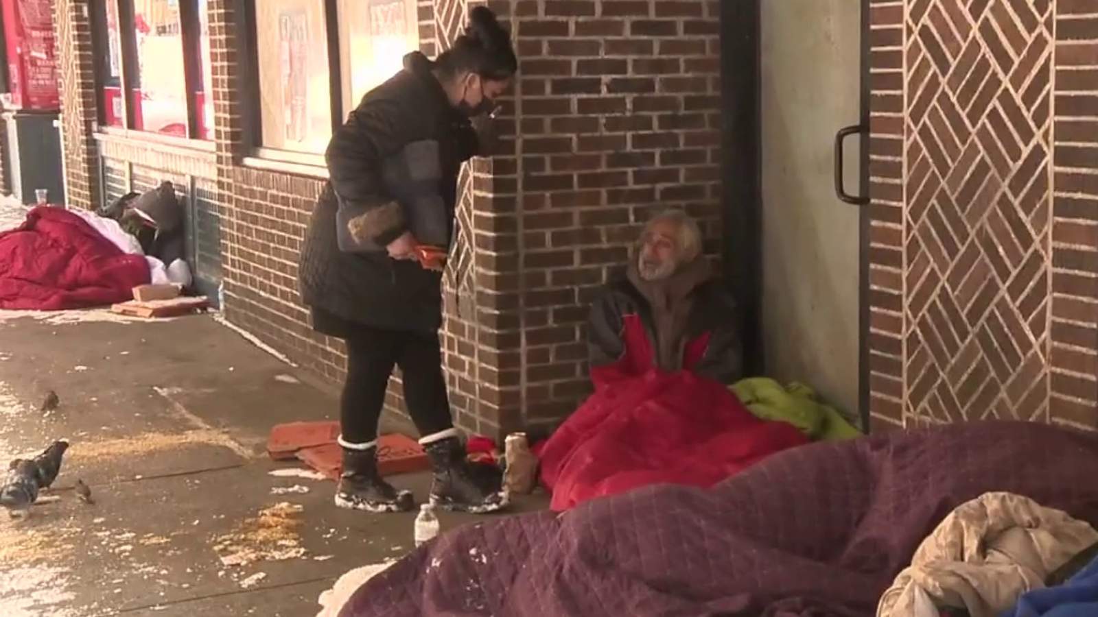 Outreach workers brave bitter cold to help the homeless in San Antonio