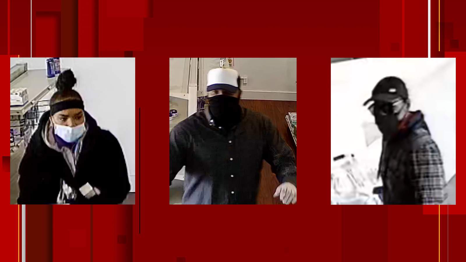 Have you seen these individuals? Seguin police are looking for three suspects involved in an armed robbery