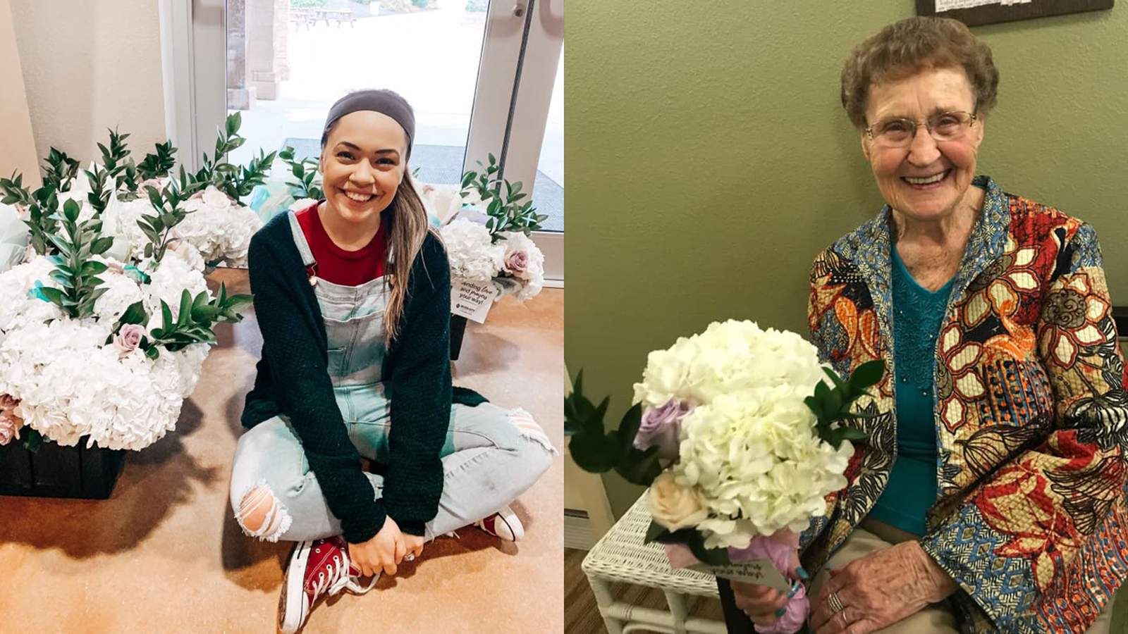Couple donates flowers to assisted living homes after their wedding was canceled due to coronavirus