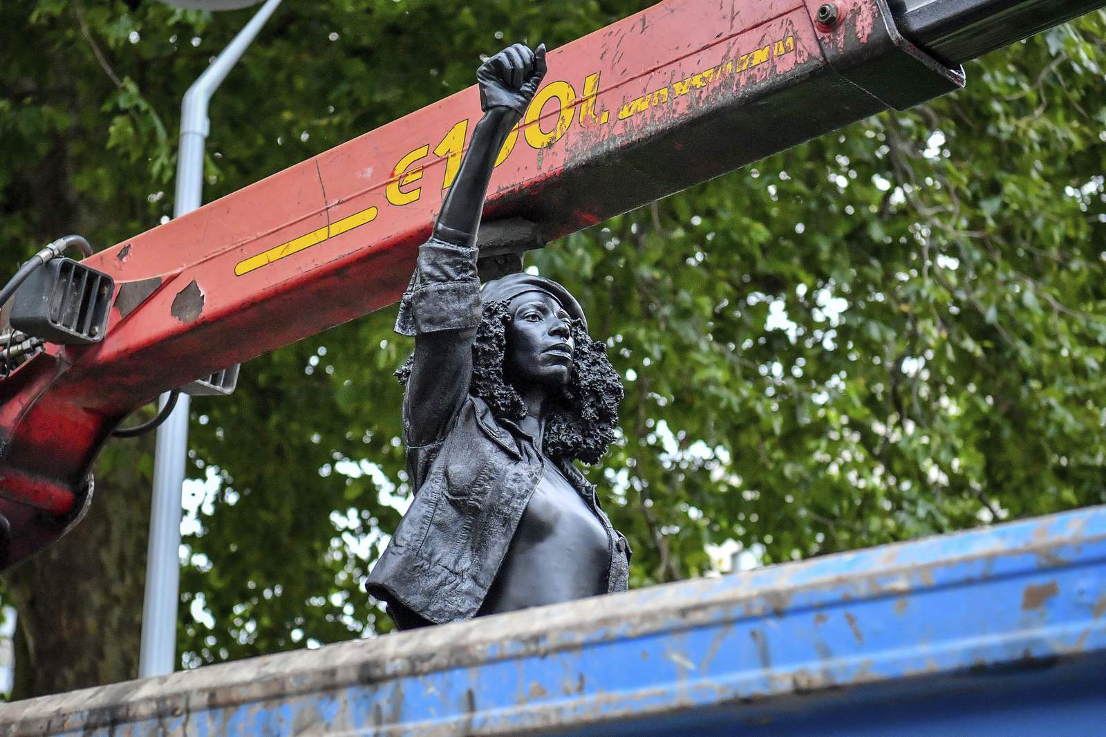 Statue of Black UK protester removed from plinth in Bristol