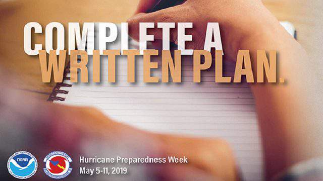 Hurricane Preparedness Week: Complete a written plan