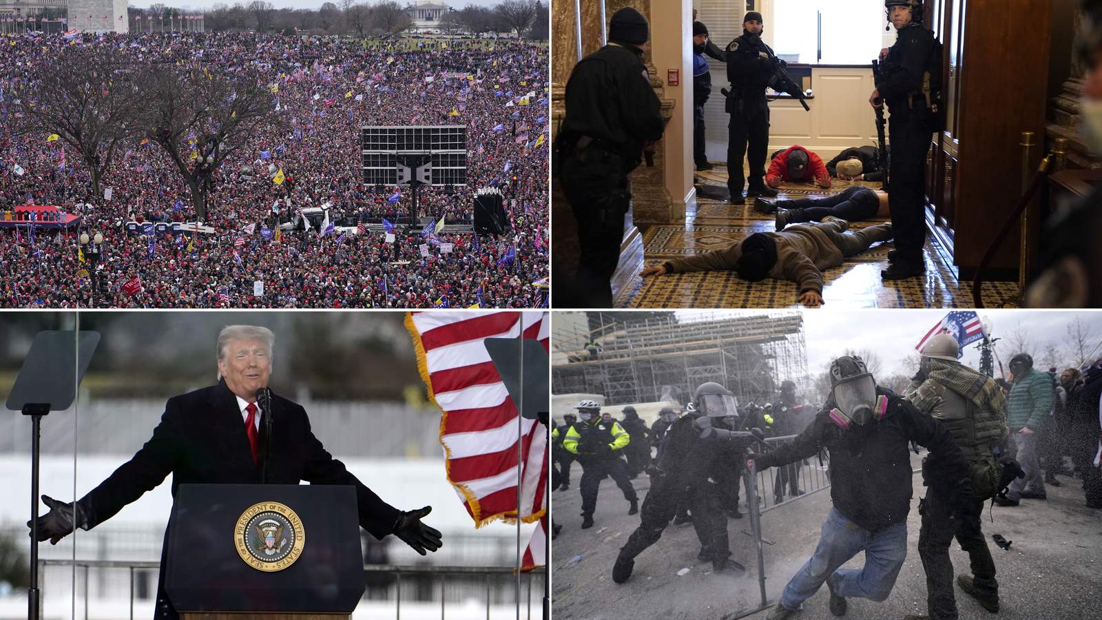 Photos show evolution of Trump rally from protest to violence, chaos outside US Capitol