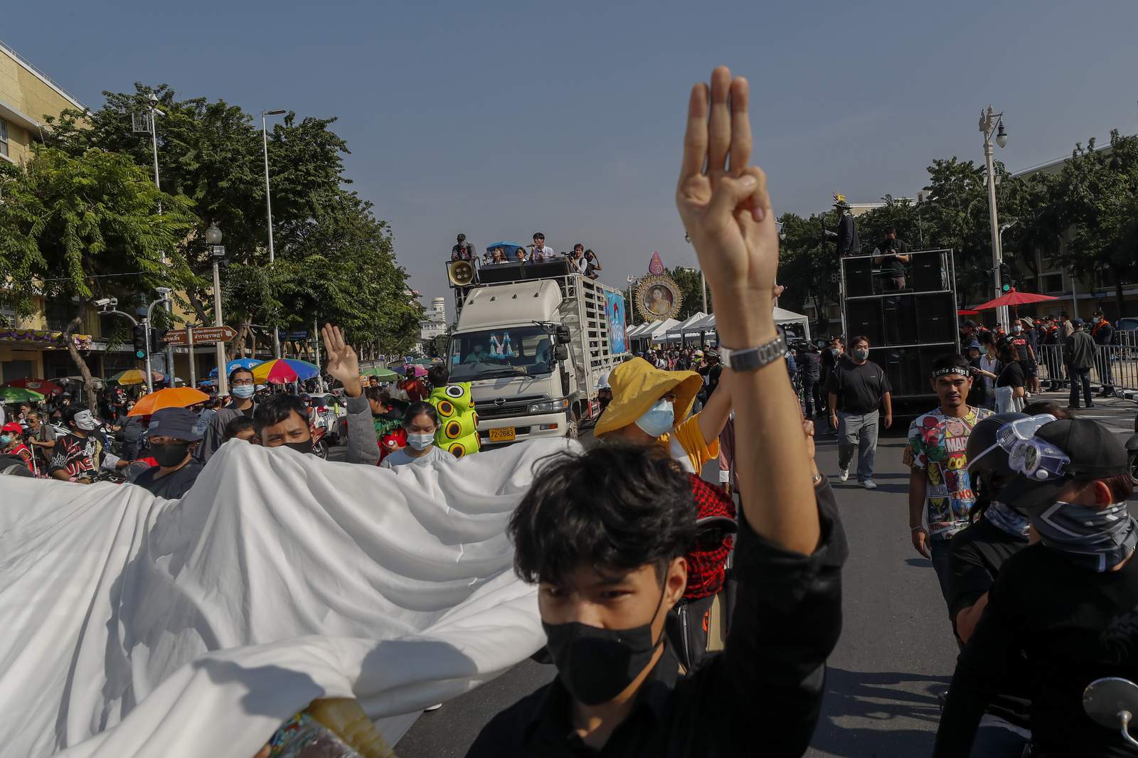 Thai protesters rally again, promote a diversity of causes