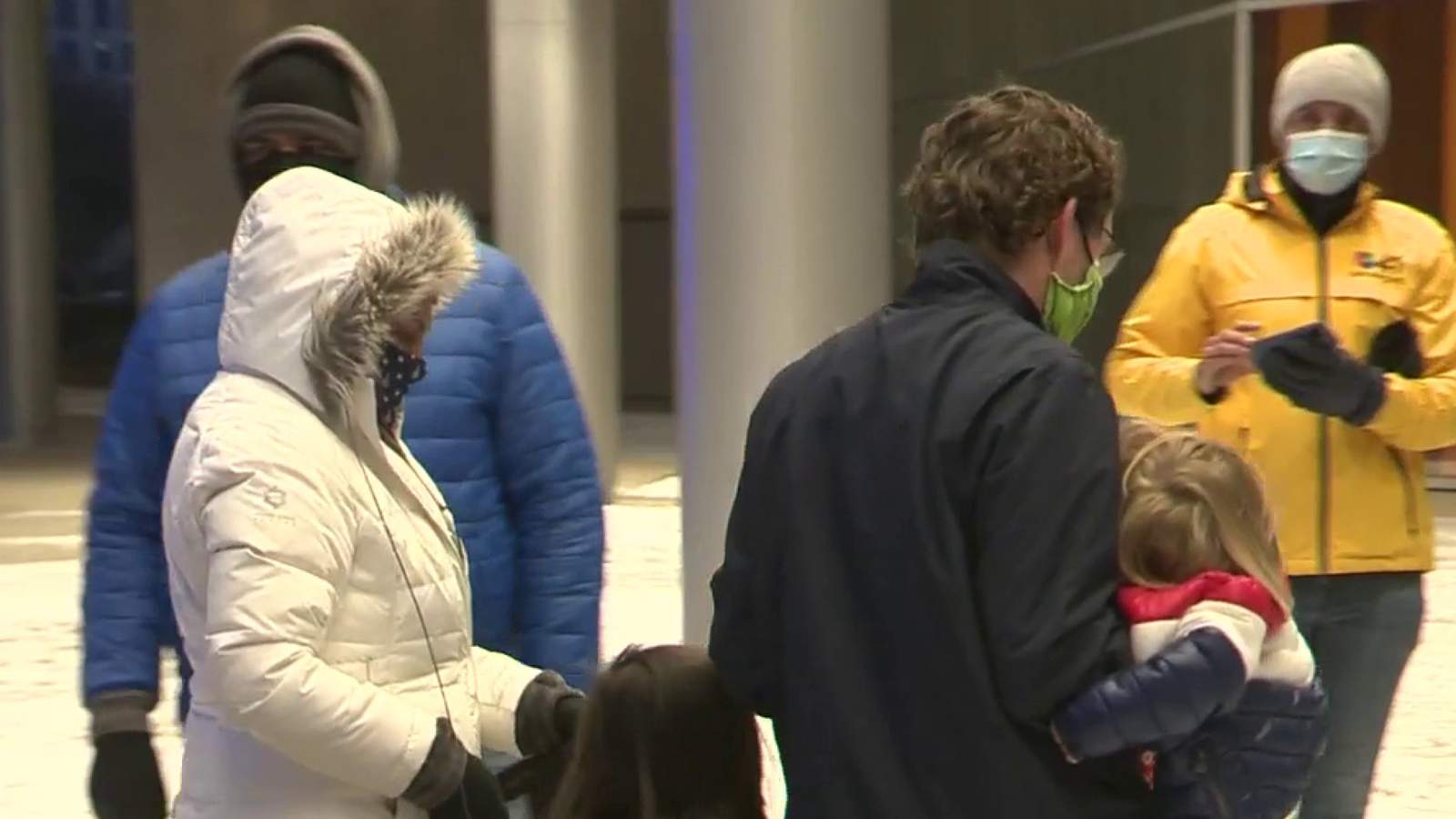 Families relieved to find warmth, safety arrive at city’s warming center