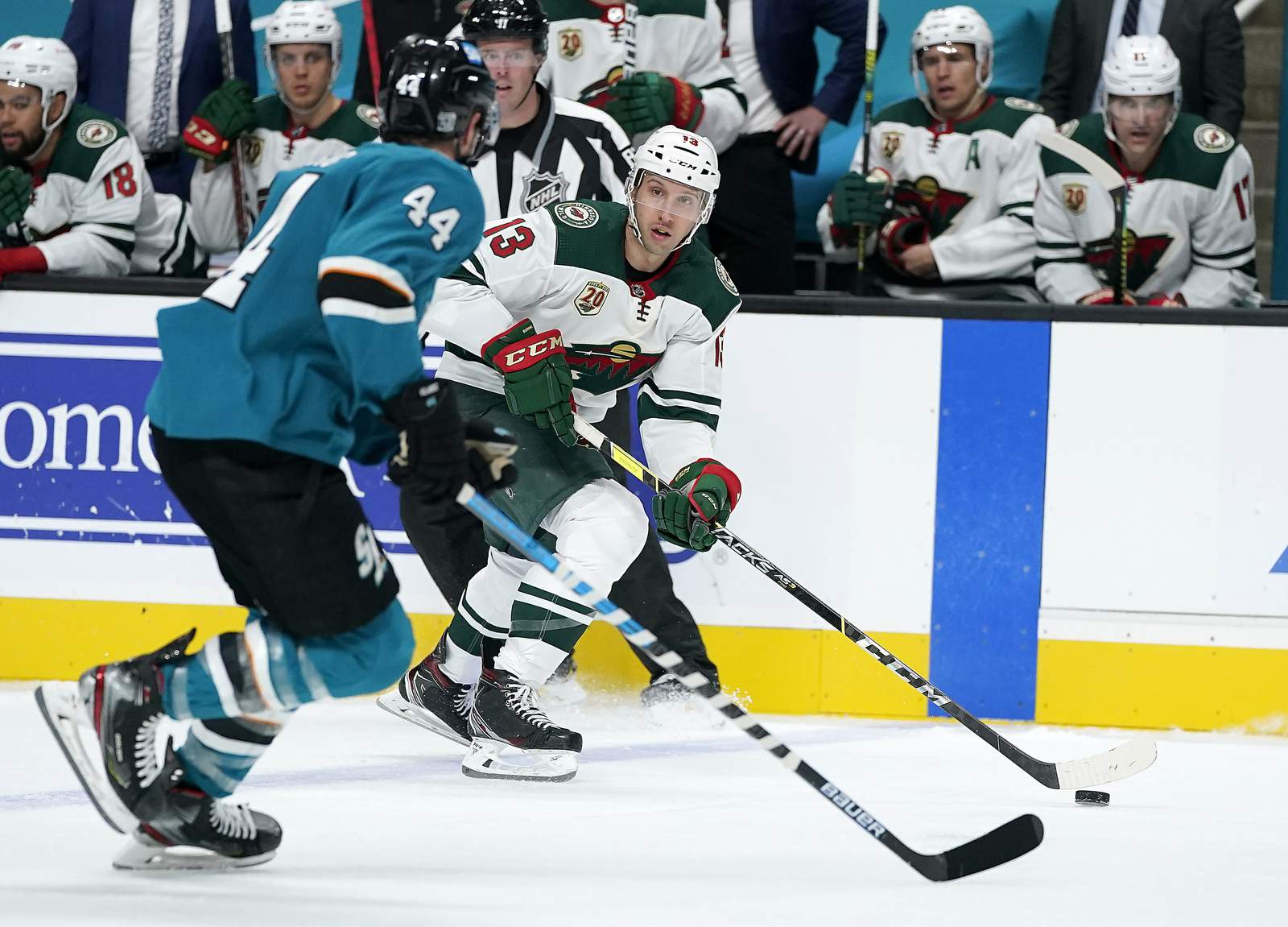 The Latest: COVID forces postponement of San Jose-Vegas game