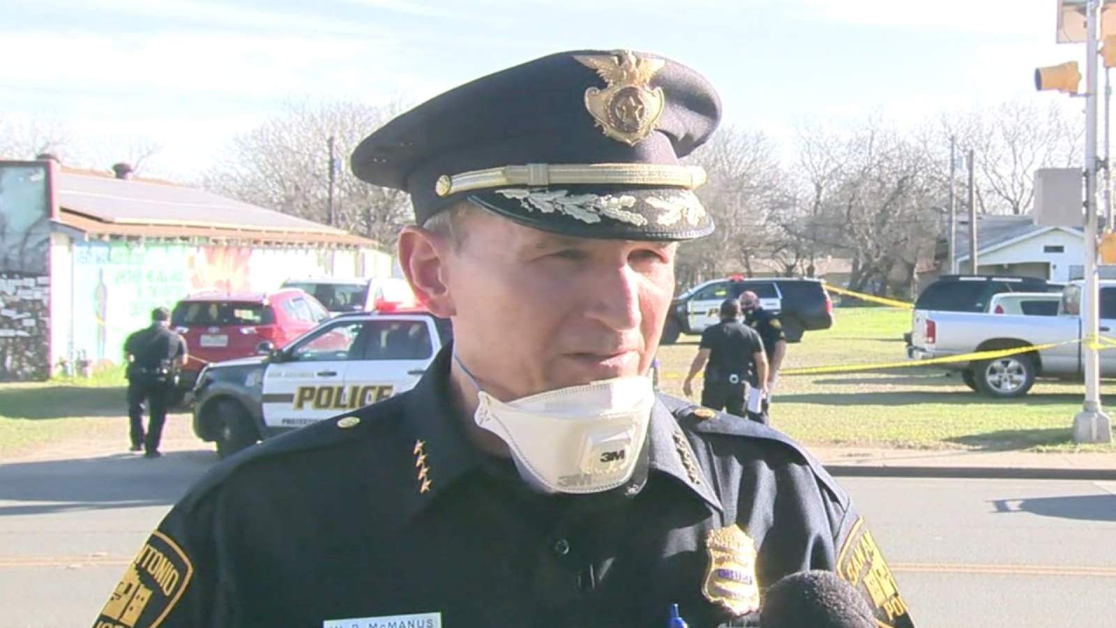 Chief McManus says about the shooting at a church event that the young boy, the man, was injured
