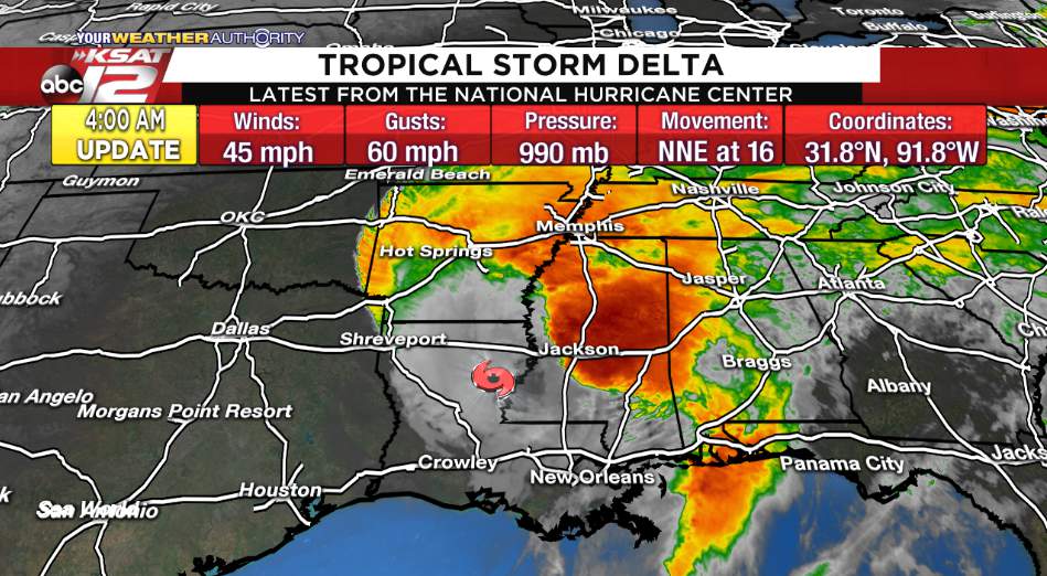 Delta makes landfall Friday, weakening Saturday