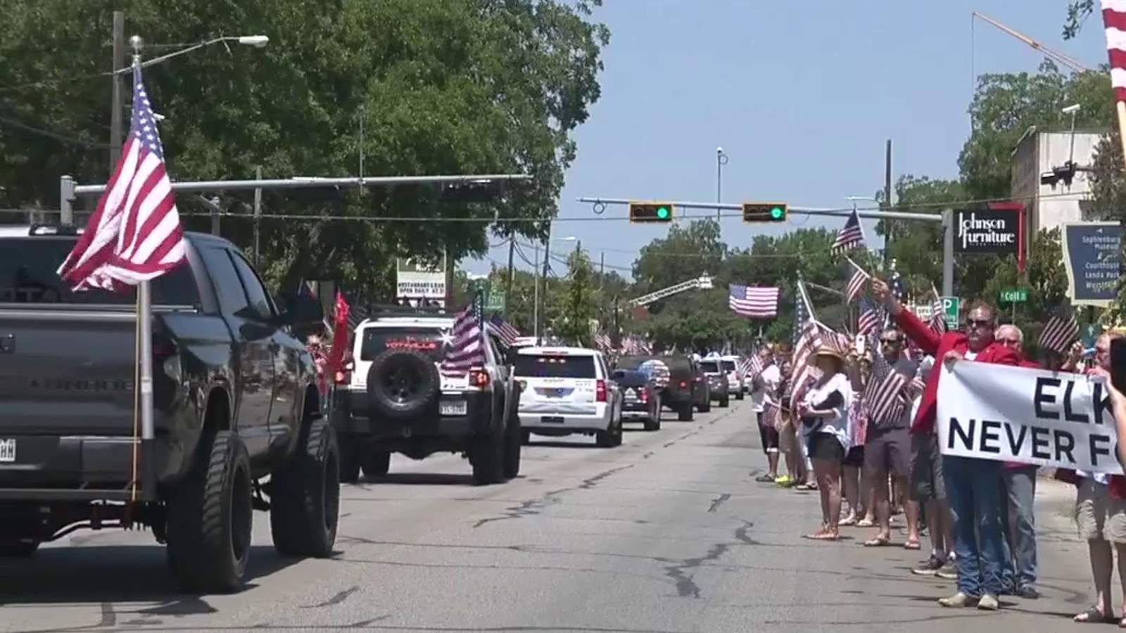 WATCH: Marine killed in training accident escorted from San Antonio to New Braunfels