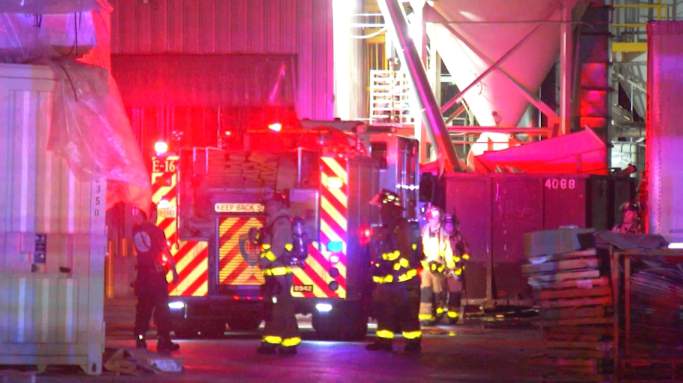 Fire rekindles overnight at SW Side door making company