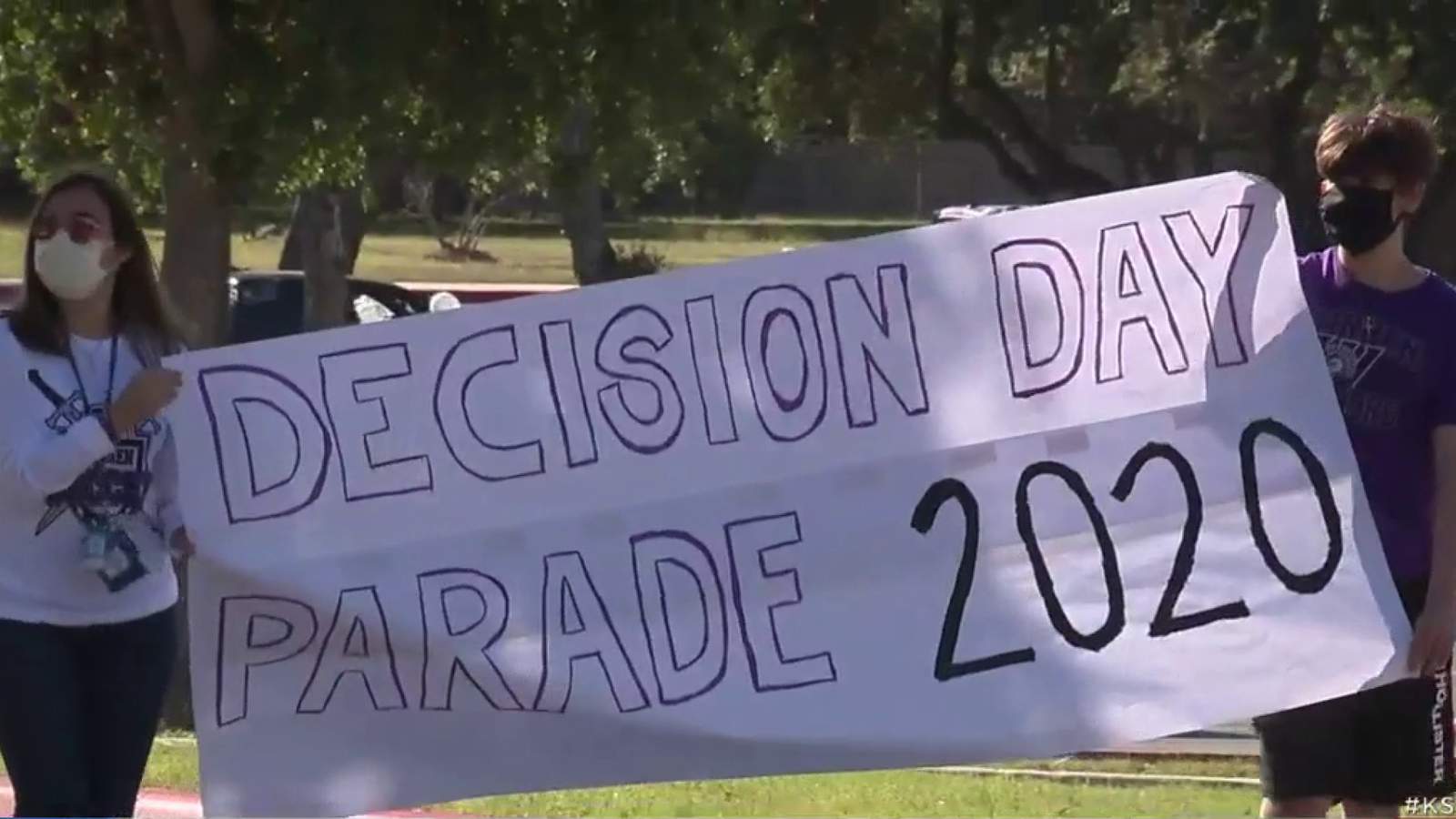 Warren High School seniors mark National Decision Day with a parade