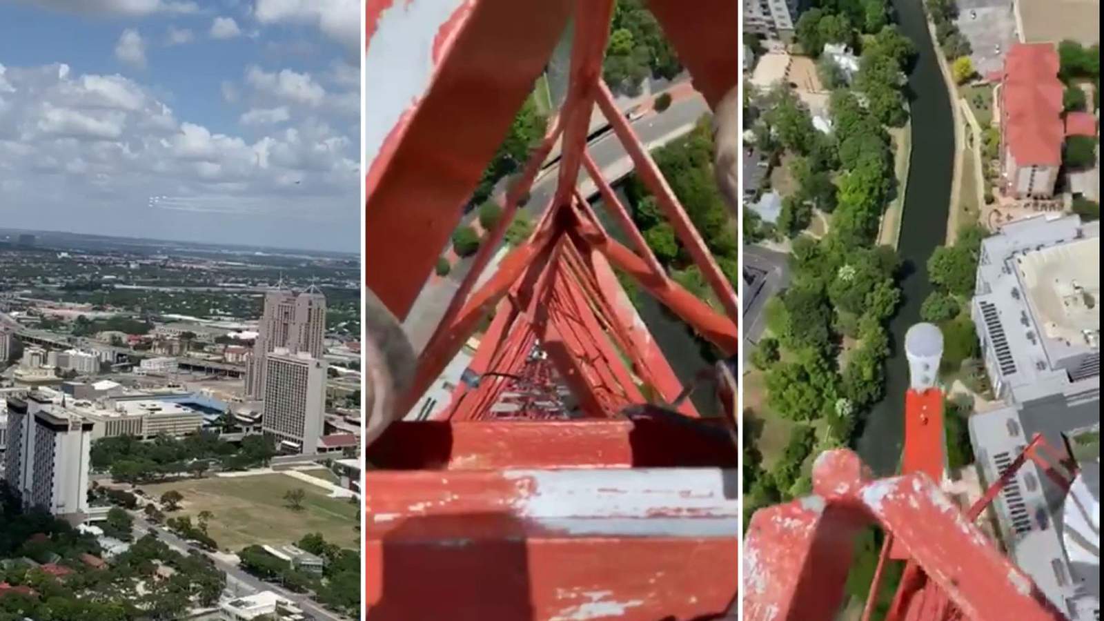 Man captures heart-stopping video of San Antonio Thunderbirds flyover from top of 500-foot tower