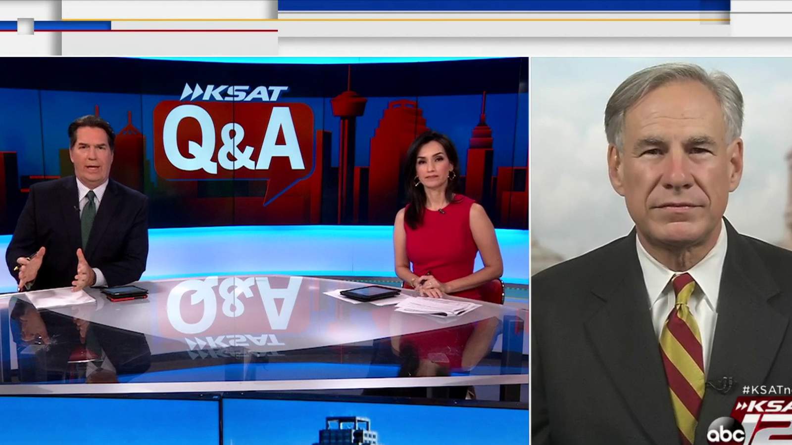 KSAT Q & A: Governor Greg Abbott talks to anchors Steve Spriester and Isis Romero about current issues in the state of Texas