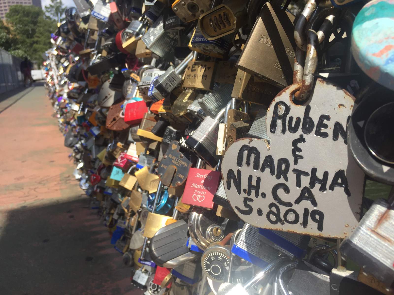 Love Lock Fence finds temporary new home in San Antonio due to bridge repairs