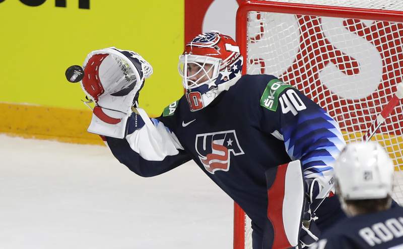 Petersen makes 18 saves, U.S. beats Kazakhstan 3-0 at worlds