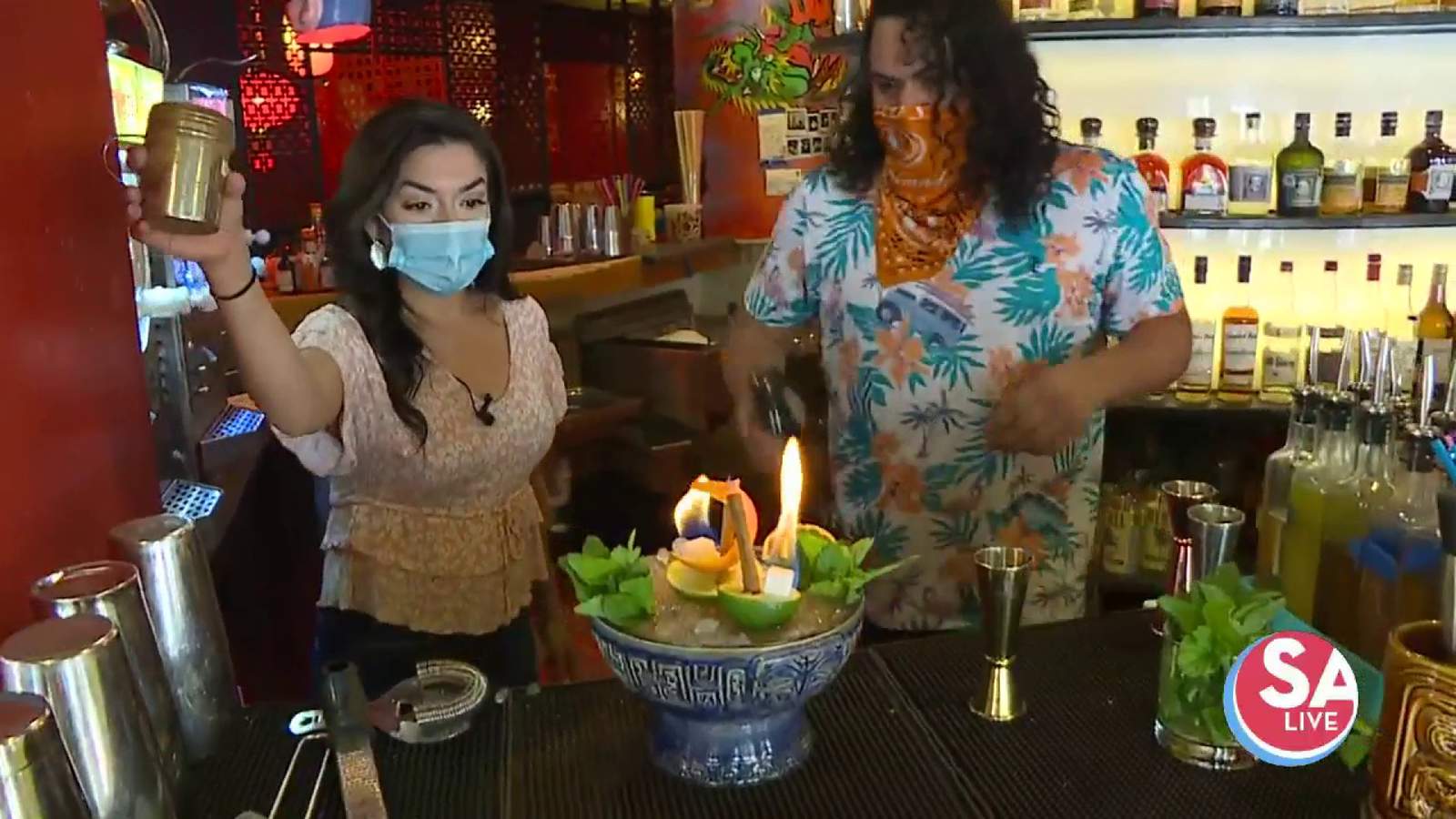 Tiki-inspired cocktails at Hot Joy = a flaming experience