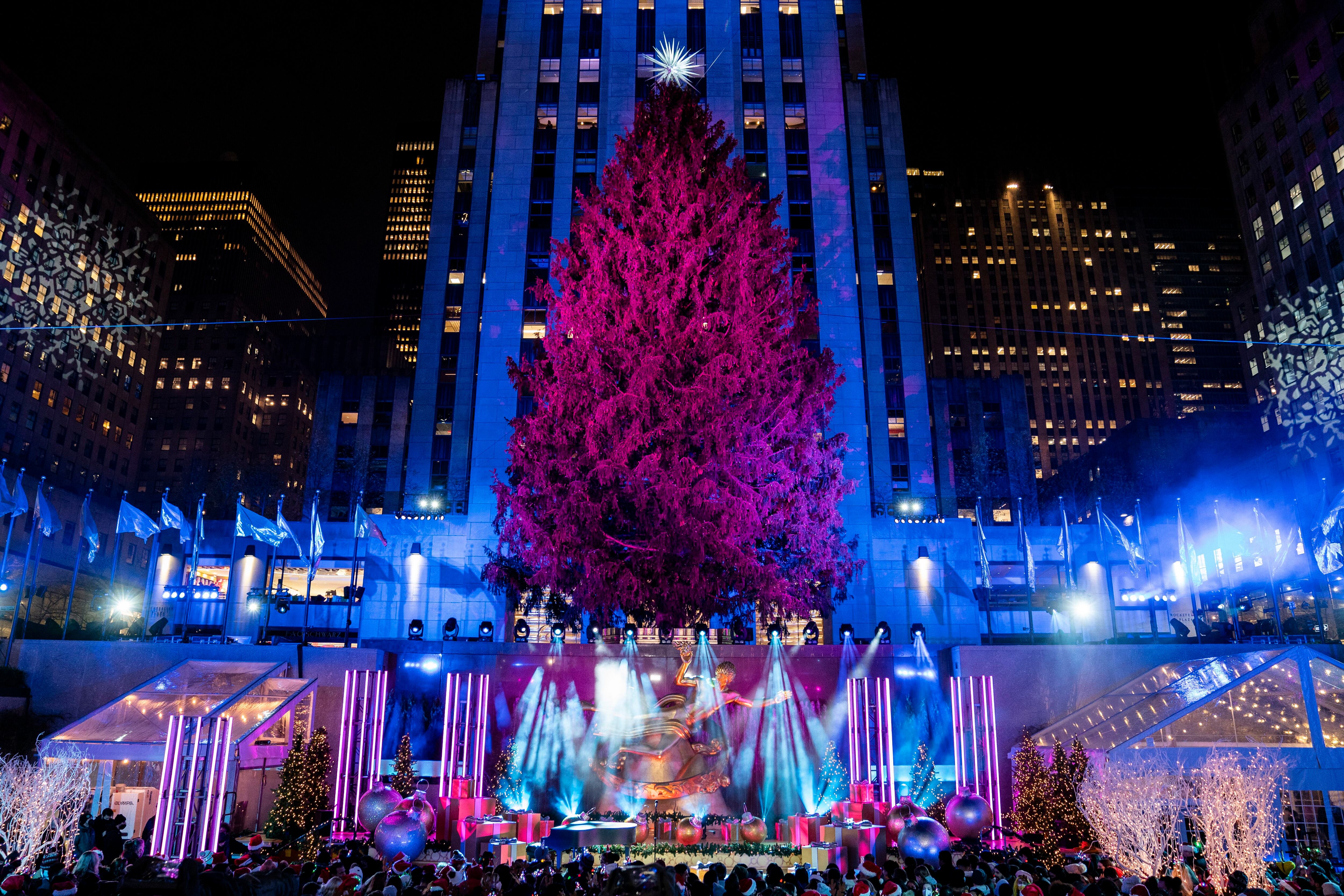 Rockin Around The Christmas Tree Rockefeller Tree Lit Up