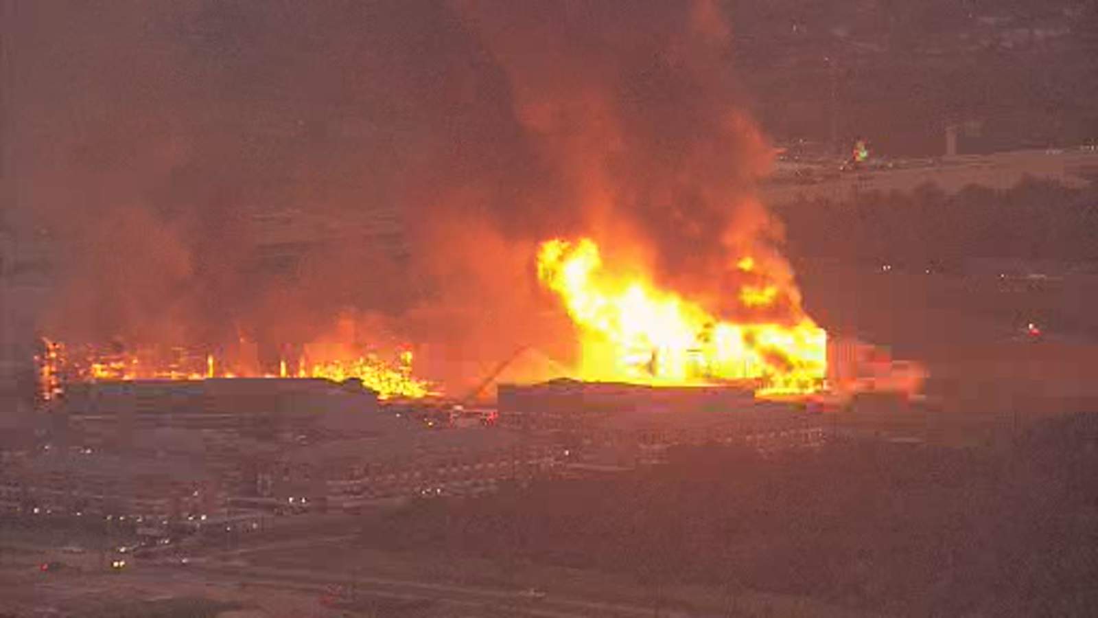 WATCH: Massive fire engulfs apartment complex under construction in Katy area