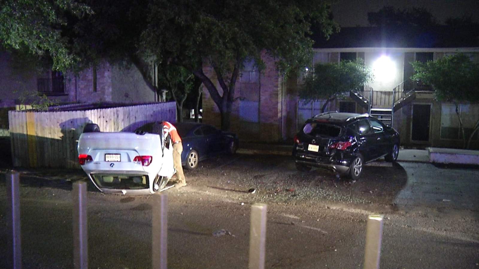 Driver sought after rollover crash at NW Side apartment complex