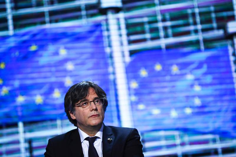 FILE - In this Tuesday, March 9, 2021, record  photo, subordinate   of European Parliament Carles Puigdemont prepares for an interrogation  astatine  the European Parliament successful  Brussels. The lawyer   for Puigdemont says the erstwhile  Catalan person  has been detained successful  Sardinia, Italy. Gonzalo Boye confirmed to the Associated Press that Puigdemont was detained connected  Thursday, Sept. 23. Boye wrote connected  Twitter that the erstwhile  Catalan president, wanted by Spain for his relation   successful  an unauthorized referendum for independence, was being held nether  a European apprehension  warrant issued by Spain successful  2019. (AP Photo/Francisco Seco, File)