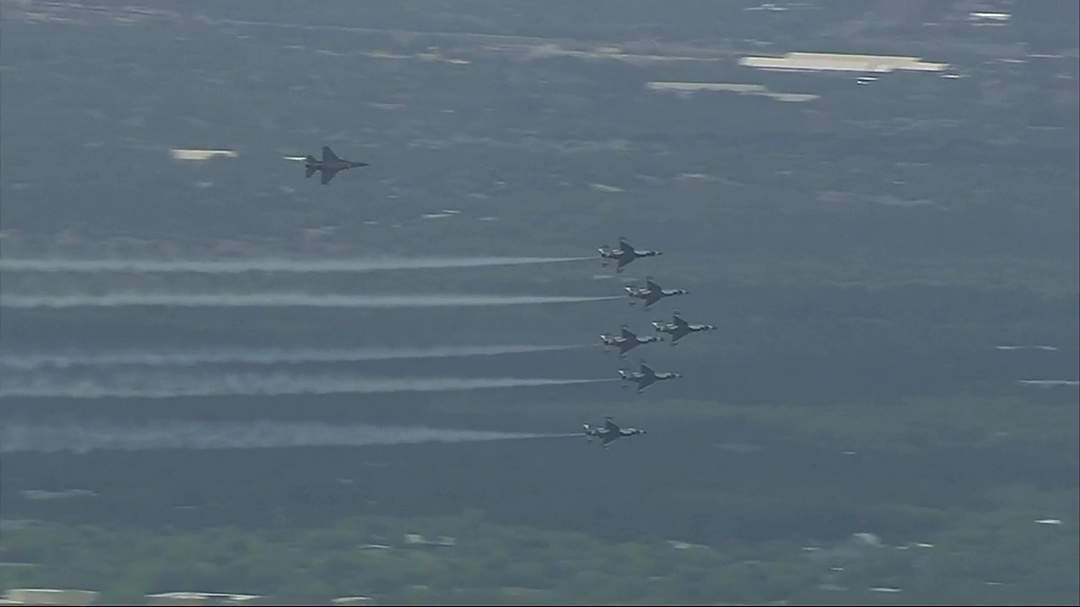 Why was there a dark jet trailing the Thunderbirds in San Antonio? Air Force flight team explains